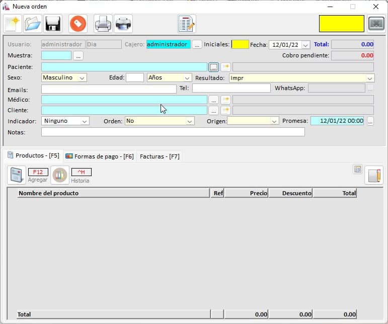 Ingreso de ordenes de trabajo