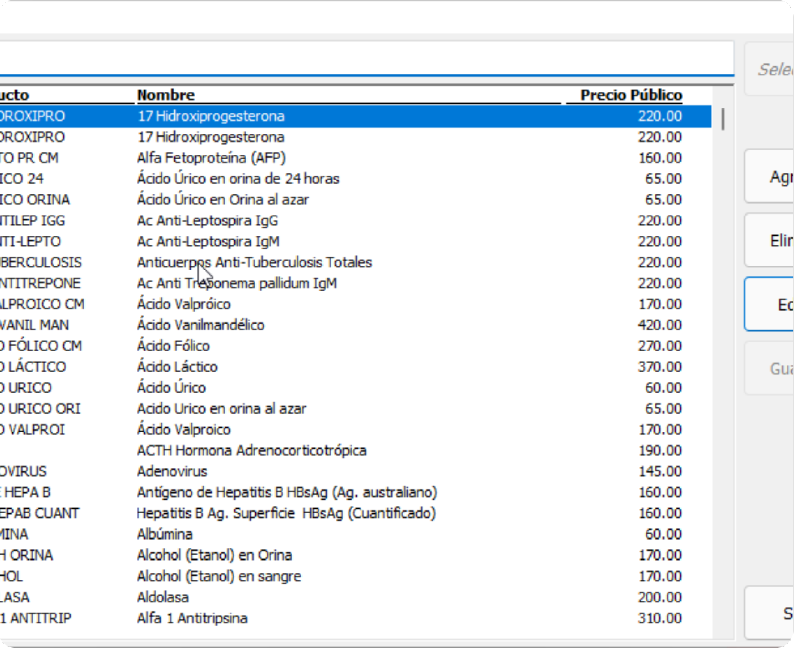 Exámenes de laboratorio