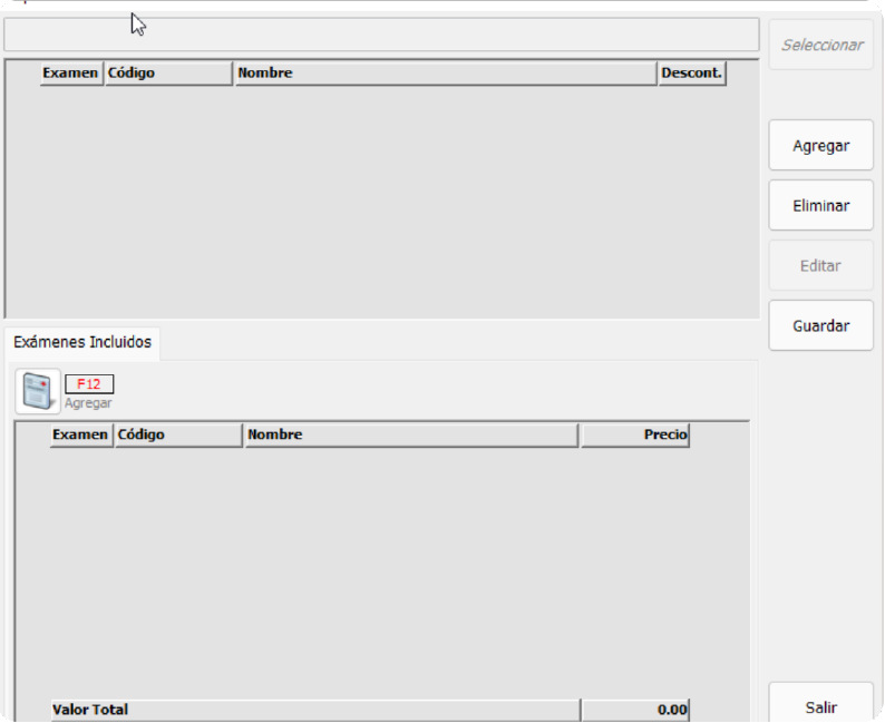 Paquetes de exámenes